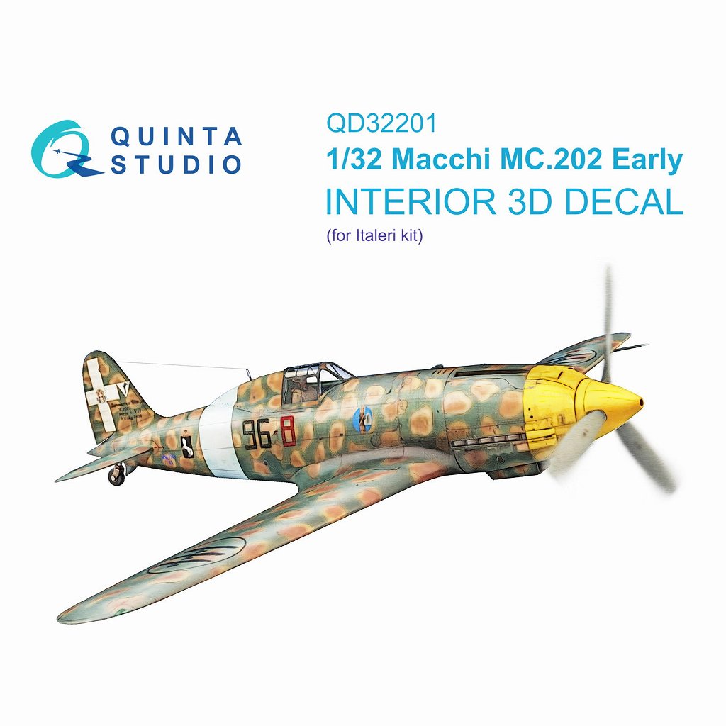 QD32201 1/32 マッキ MC.202 フォルゴーレ 前期型 内装カラー3Dデカール(イタレリ用)|飛行機用デカール|飛行機