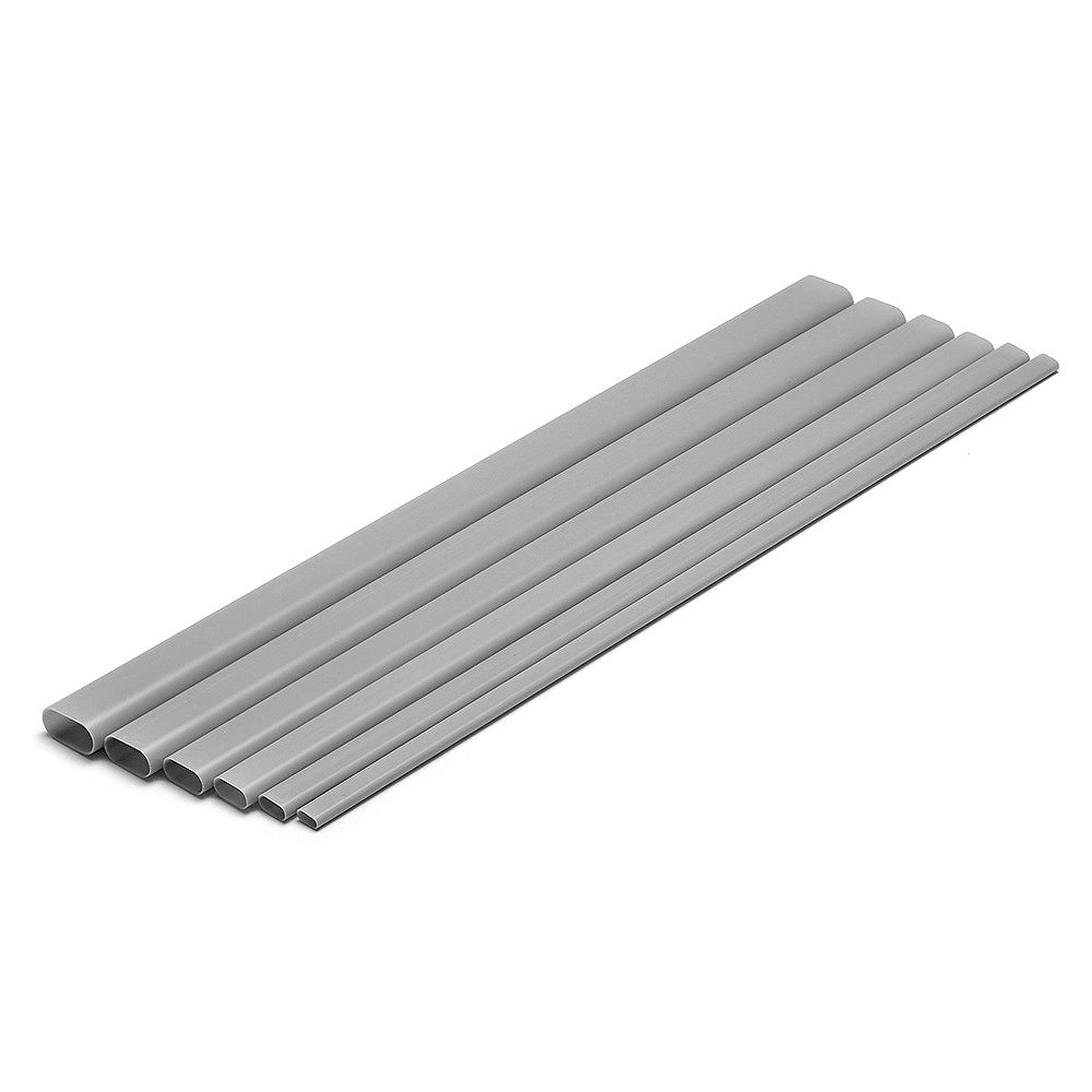 OM-424 プラ＝材料【グレー】細長丸パイプ 6mm×12mm|素材|ツール＆マテリアル