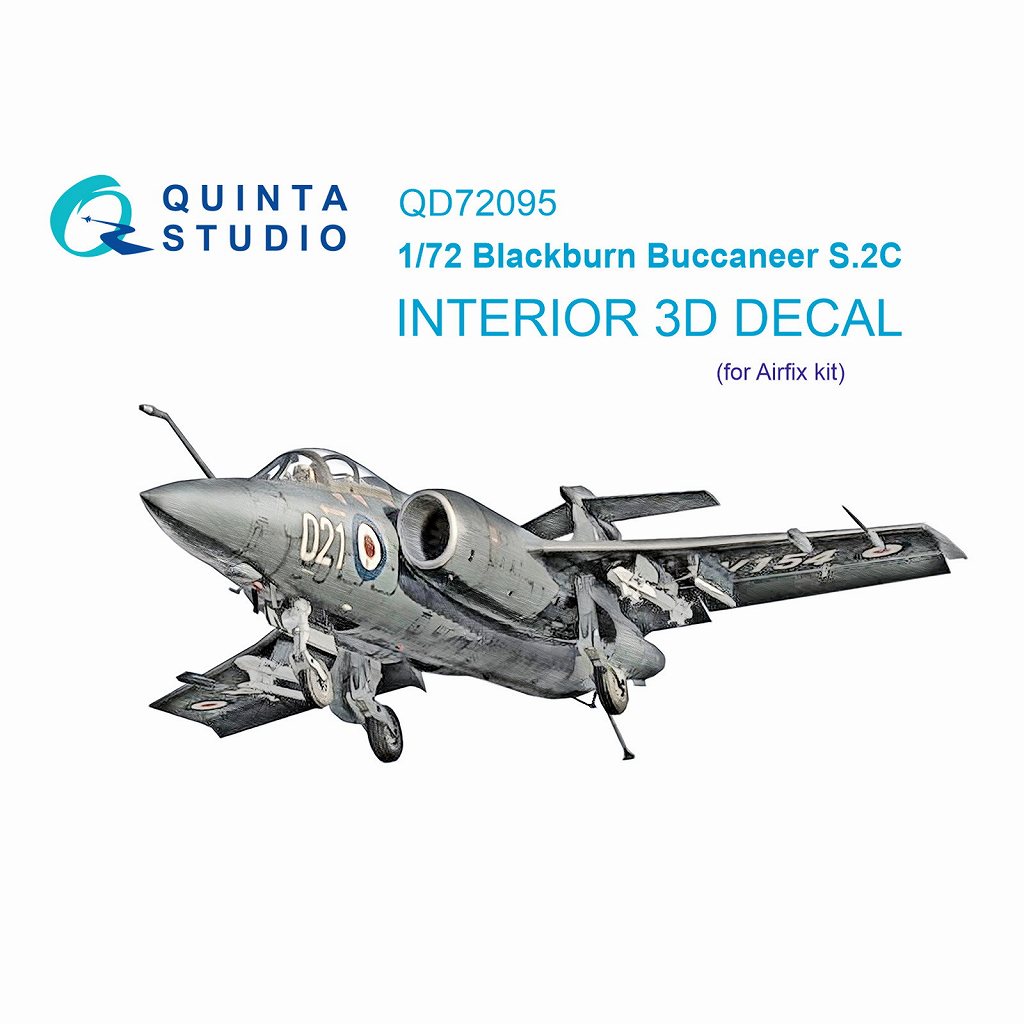 QD72095 1/72 ブラックバーン バッカニア S.2C 内装カラー3Dデカール