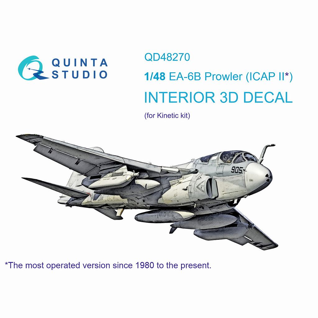 QD48270 1/48 グラマン EA-6B プラウラー (ICAP II) 内装カラー3Dデカール(キネティック用)|飛行機用デカール|飛行機