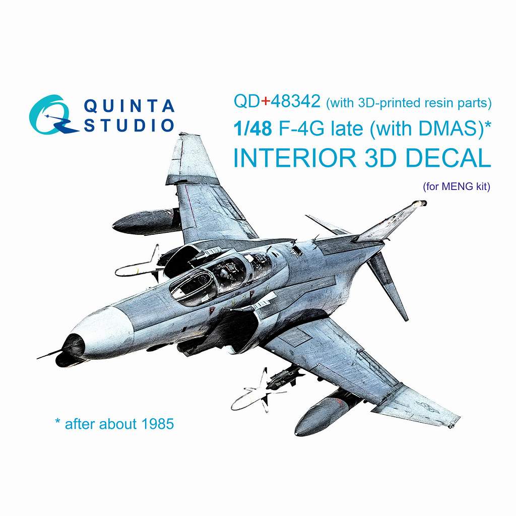 QD+48342 1/48 マクドネル・ダグラス F-4G ファントムII 後期型 内装カラー3Dデカール(モンモデル用) 3Dプリント製パーツ付|飛行機用デカール|飛行機