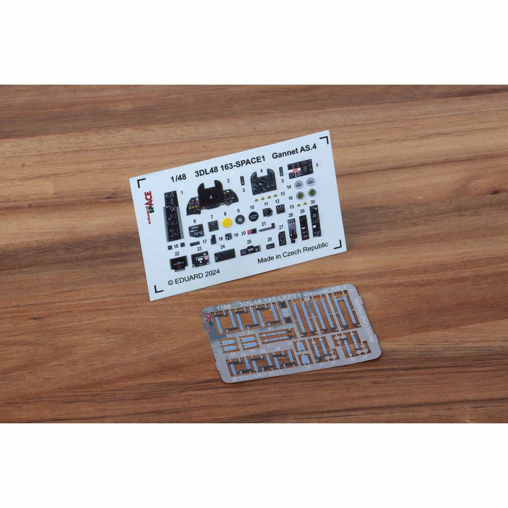 3DL48163 1/48 フェアリー ガネット AS.4 「スペース」 内装3Dデカール w/エッチングパーツセット (エアフィックス用)|飛行機用デカール|飛行機