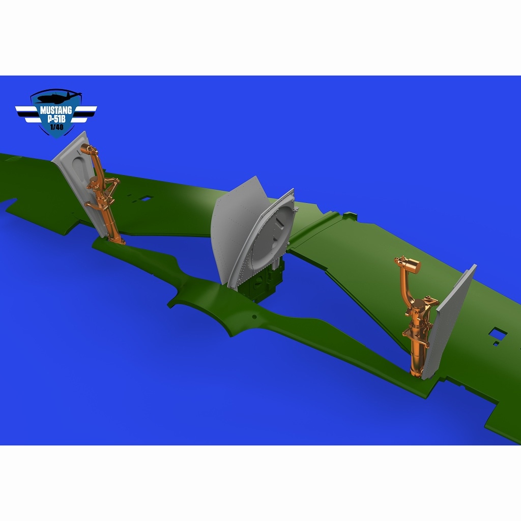 ブラッシン648994 1/48 P-51B/C ブロンズ製脚柱w/カバー (エデュアルド用)|飛行機用パーツ|飛行機