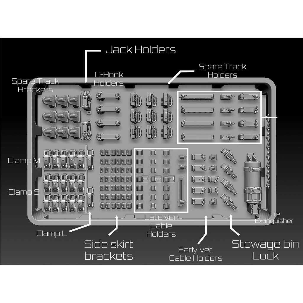 【再入荷】BSKD35001 1/35 WWII ドイツ タイガーI重戦車用ディテールセット|AFV用パーツ|AFV