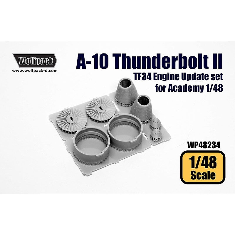 WP48234 1/48 A-10 サンダーボルトII TF34エンジン アップデートセット (アカデミー用)|飛行機用パーツ|飛行機