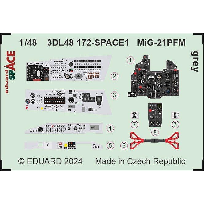 3DL48172 1/48 ߥ MiG-21PFM եå٥å 졼 ڡ 3Dǥ w/å󥰥ѡĥå (ǥ奢)