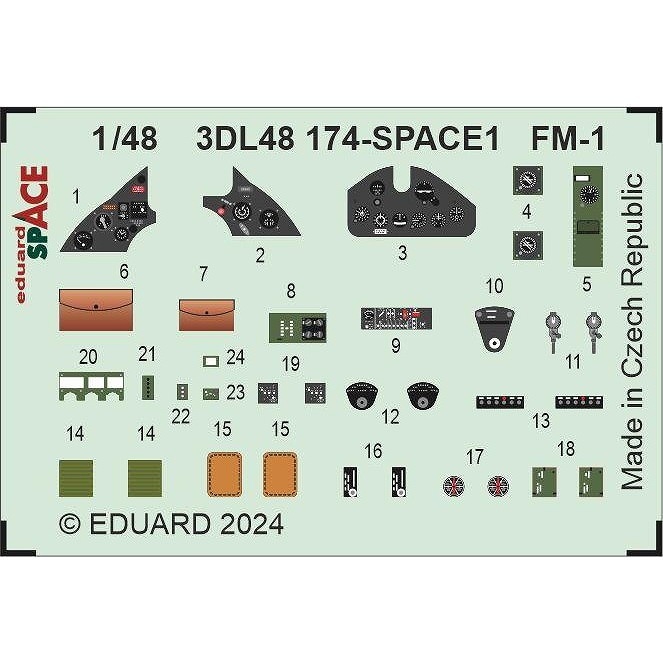 3DL48174 1/48 FM-1 �����ڡ����� ����3D�ǥ����� w/���å��󥰥ѡ��ĥ��å� (���ߥ���)
