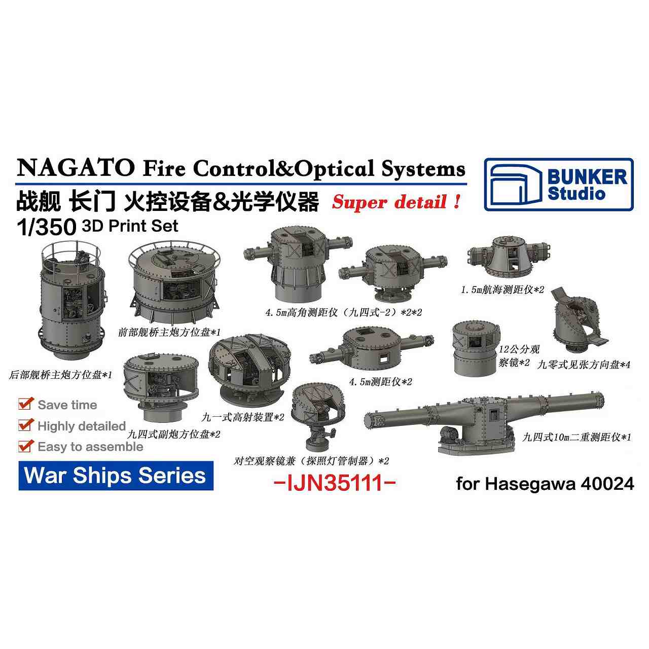 IJN35111 日本海軍 長門 火器管制装置 & 観測機器セット