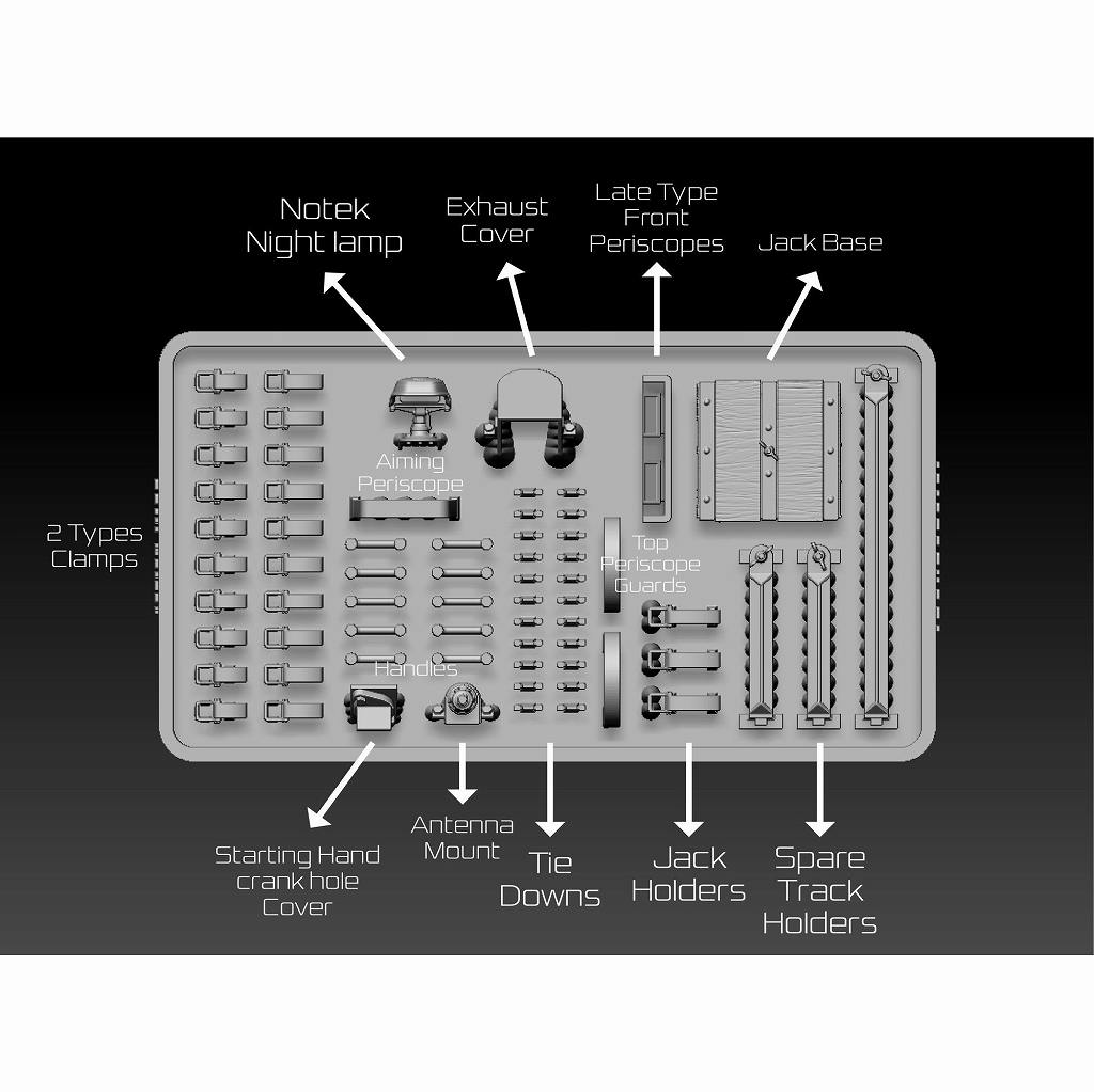 BSKD35010 1/35 WWII ドイツ 駆逐戦車38 ヘッツァー用ディテールセット|AFV用パーツ|AFV