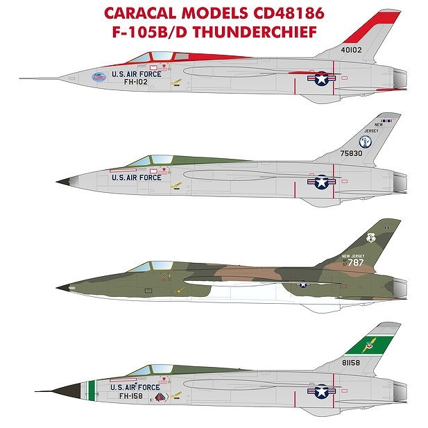 48186 アメリカ空軍 リパブリック F-105 サンダーチーフ|飛行機用デカール|飛行機