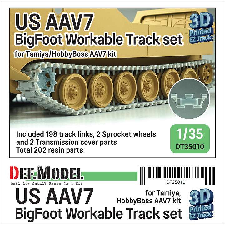 DT35010 1/35 現用 アメリカ AAV7 ビッグフット可動履帯セット タミヤ/アカデミー/ホビーボス用|AFV用パーツ|AFV