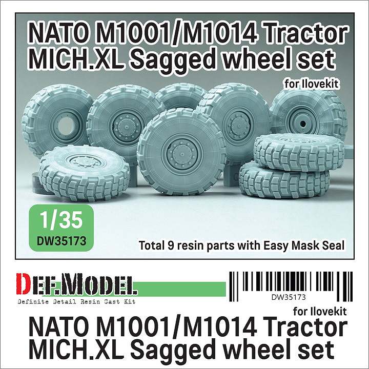 DW35173 1/35 NATO M1001/M1014 トラクター MICH.XL 自重変形タイヤセット|AFV用パーツ|AFV