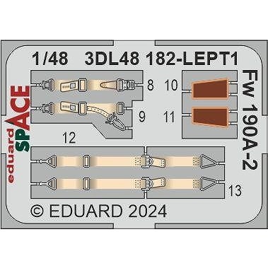 3DL48182 1/48 �ե��å������ Fw190A-2 �����ڡ����� ����3D�ǥ����� w/���å��󥰥ѡ��ĥ��å� (���ǥ奢�����)
