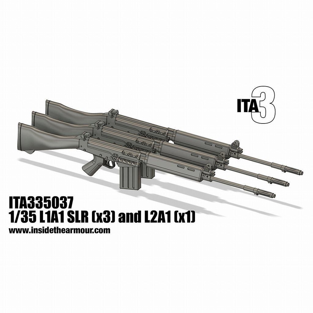 ITA335037 イギリス L1A1 (x3) L1A2 LMG (x1) 冷戦期|AFV用パーツ|AFV