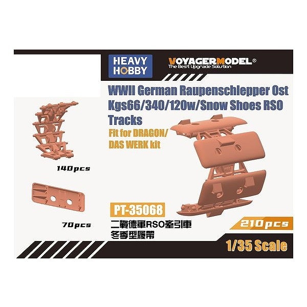 PT-35068 1/35 WWII ドイツ軍 RSO/01 汎用トラクター用可動式冬季履帯|AFV用パーツ|AFV