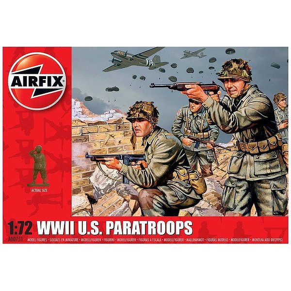 A00751 1/72 WW.II 米軍落下傘兵 48体入|第二次大戦のフィギュア|フィギュア