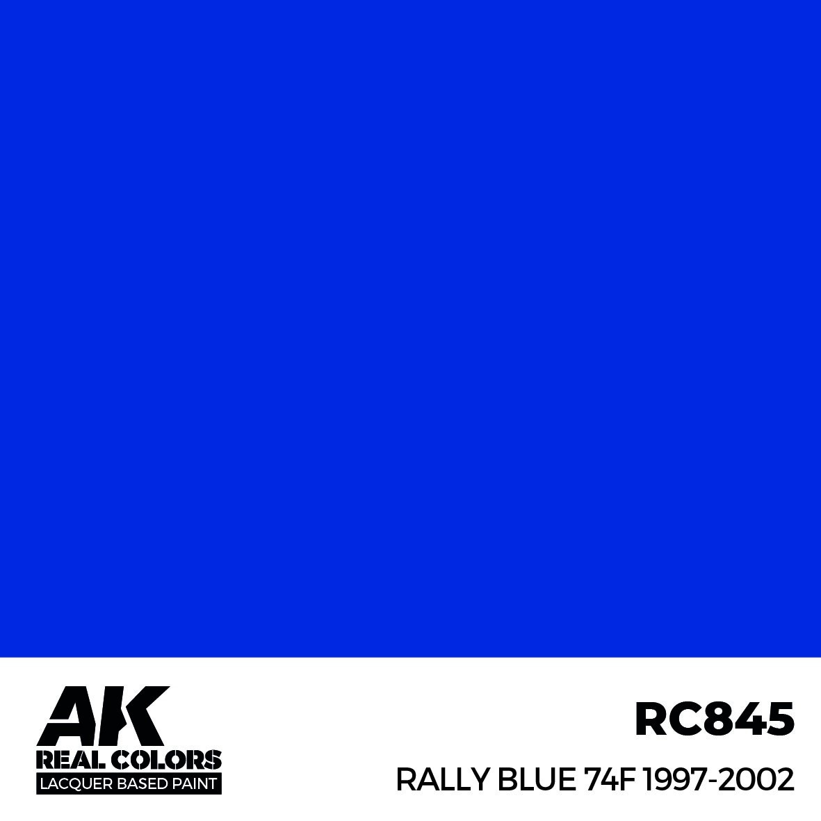 リアルカラー RC845 ラリーブルー74F 1997-2002 (ラッカー塗料)|塗料|ツール＆マテリアル
