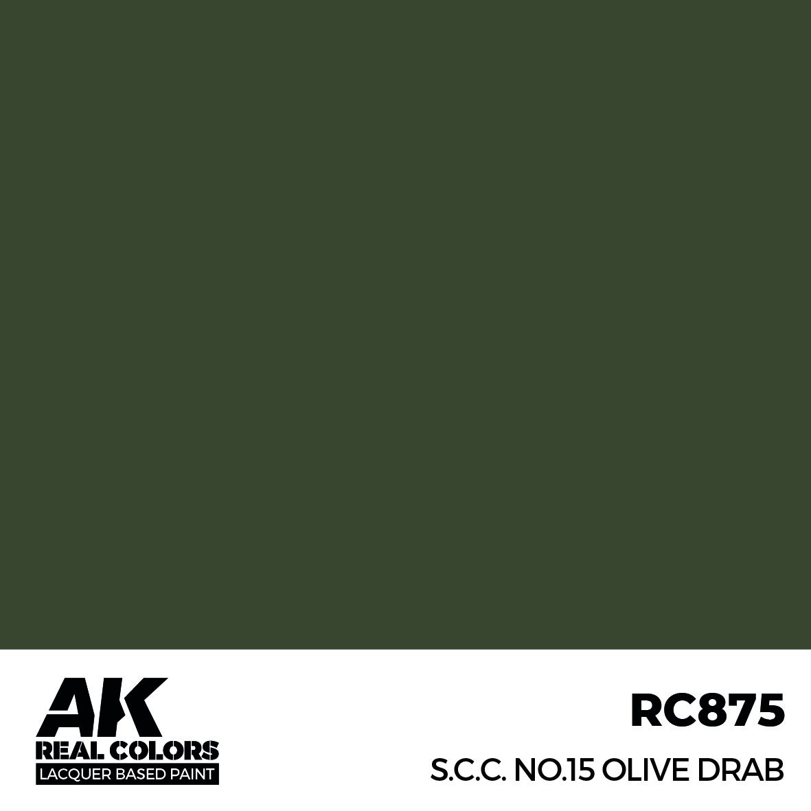 リアルカラー RC875 SCC No.15 オリーブドラブ (ラッカー塗料)|塗料|ツール＆マテリアル