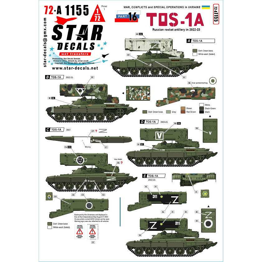 35-C1410 1/35 現用 ウクライナの戦争＃18 ロシア軍のTOS-1A多