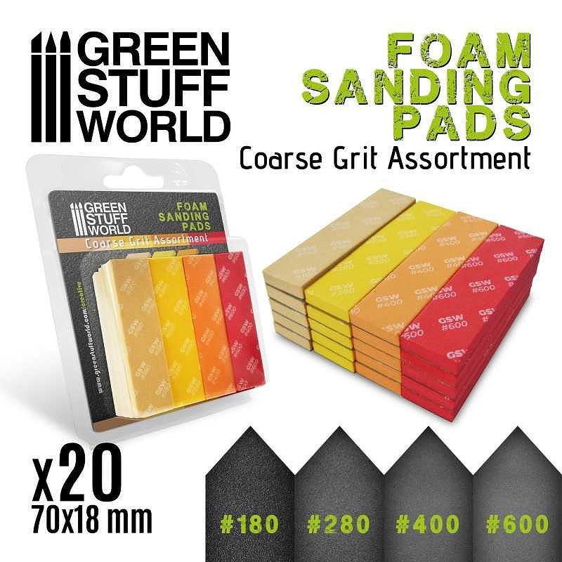 【再入荷】GSWC-10977 スポンジヤスリ4種各5枚＃180-600|塗料|ツール＆マテリアル