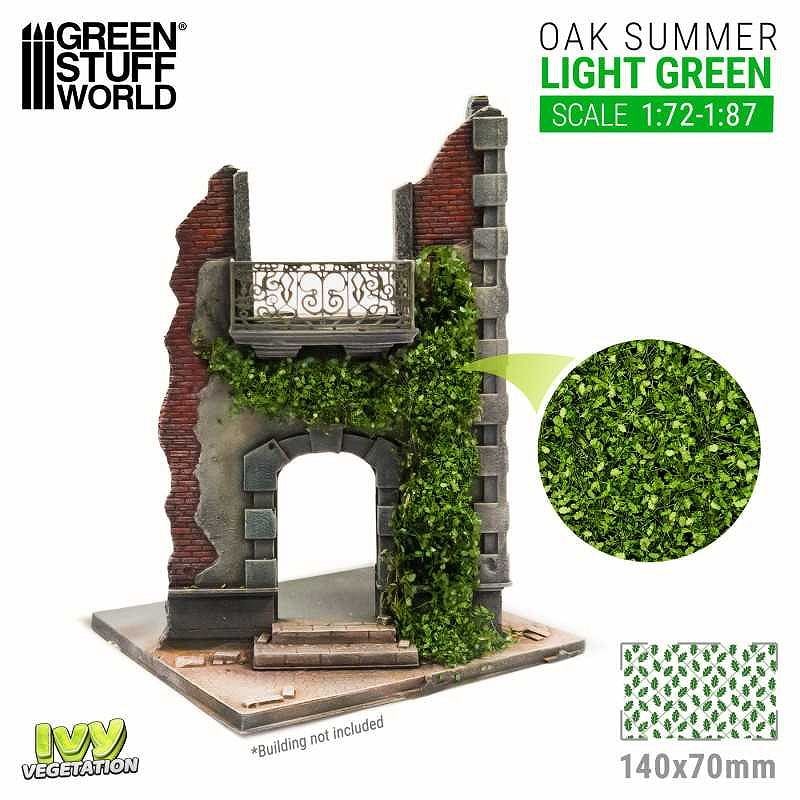 【再入荷】GSWD-4633 ツタの植生シート　ライトグリーンオーク(夏のオークの葉) 小|素材|ツール＆マテリアル