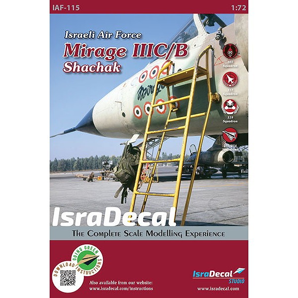 IAF-115 イスラエル空軍 ミラージュ IIIC/B シャハク|飛行機用デカール|飛行機