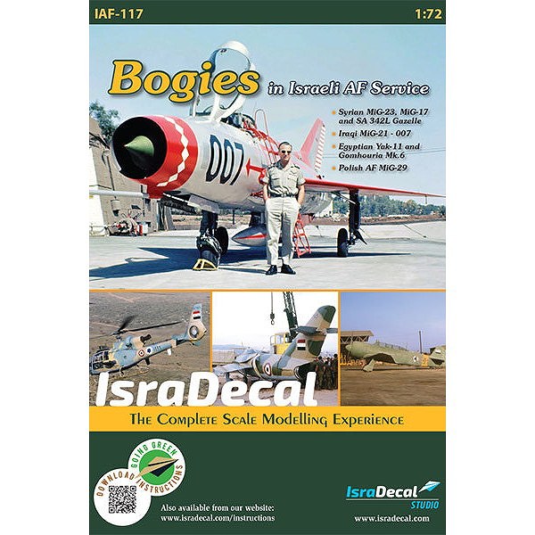 IAF-117 イスラエル空軍 ボギーズ MiG-17/MiG-23/MiG-21/MiG-29/Yak-11|飛行機用デカール|飛行機