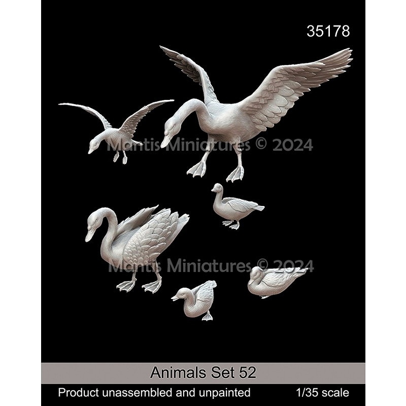35178 1/35 動物セット52 欧州の水鳥(ガチョウ/カモ