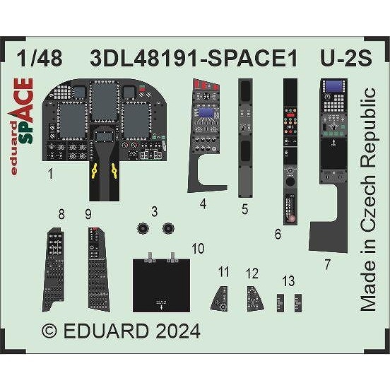 3DL48191 1/48 U-2S �ɥ饴���ǥ� �����ڡ����� ����3D�ǥ����� w/���å��󥰥ѡ��ĥ��å� (�ۥӡ��ܥ���)