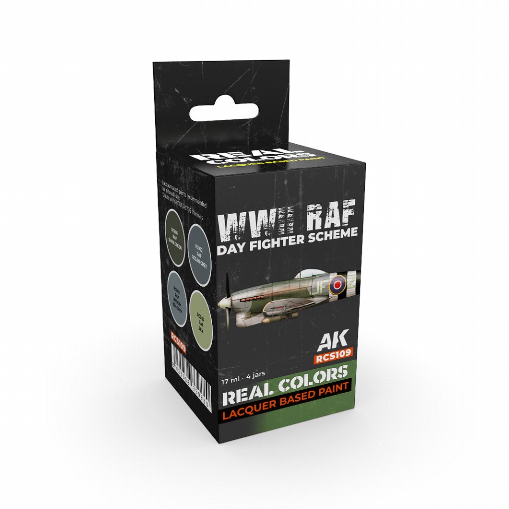 【再入荷】リアルカラー RCS109 WWII イギリス空軍 昼間戦闘機スキーム4色セット (ラッカー塗料)|塗料|ツール＆マテリアル