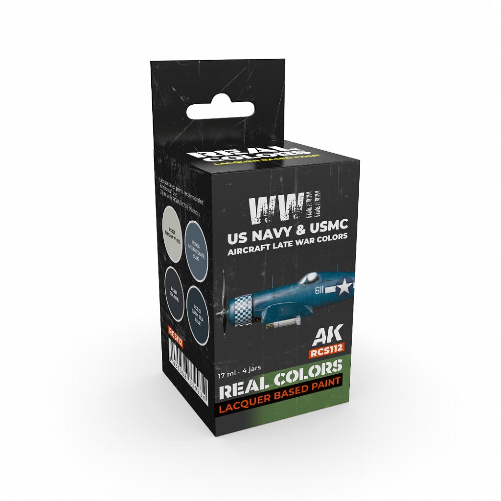 【再入荷】リアルカラー RCS112 WWII アメリカ海軍・海兵隊航空機・後期カラー4色セット (ラッカー塗料)|塗料|ツール＆マテリアル