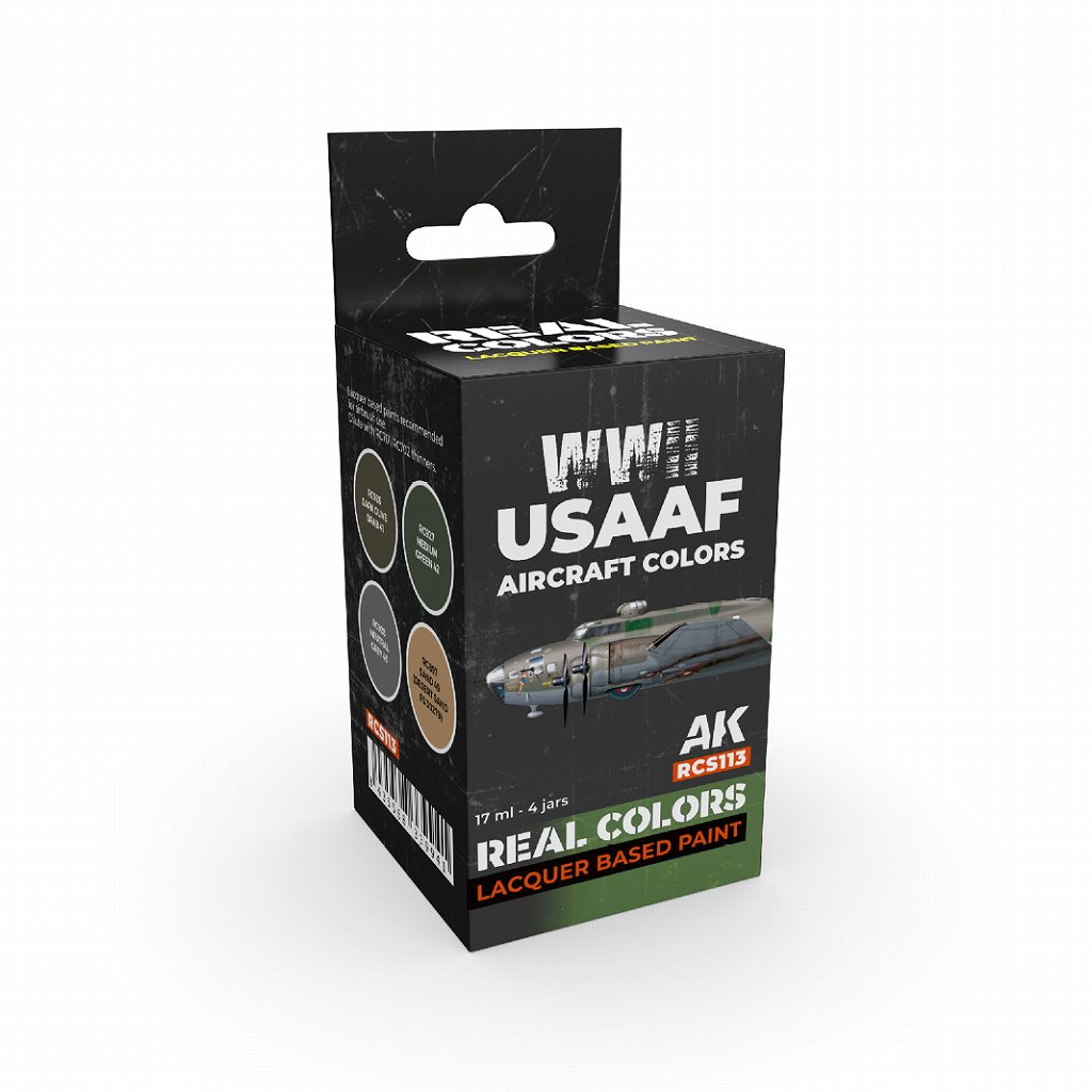 リアルカラー RCS113 WWII アメリカ陸軍航空隊カラー4色セット (ラッカー塗料)|塗料|ツール＆マテリアル