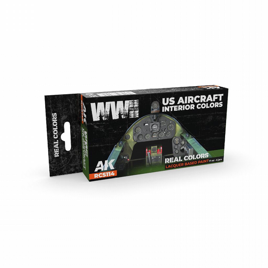 リアルカラー RCS114 WWII アメリカ航空機インテリアカラー6色セット (ラッカー塗料)|塗料|ツール＆マテリアル