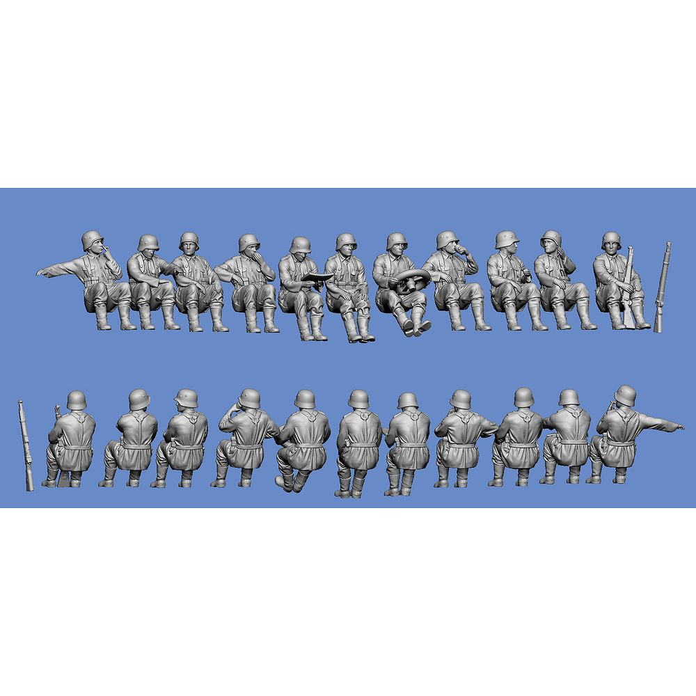 WW2-184 WWII ドイツ Sd.Kfz.7 8トンハーフトラック 乗員  【ネコポス配送可能】|第二次大戦のフィギュア|フィギュア