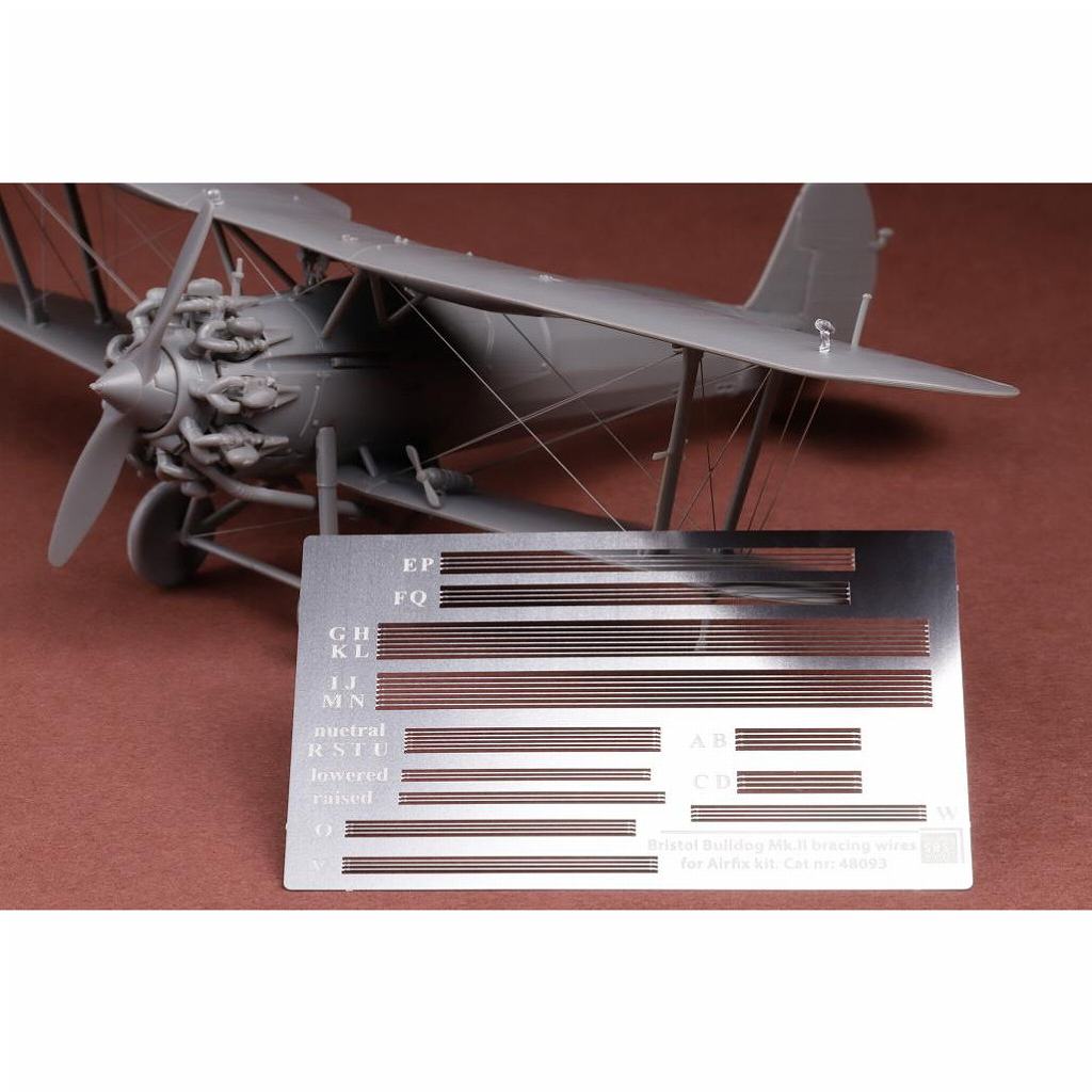 【再入荷】48093 1/48 ブリストル ブルドッグ 張り線エッチングパーツセット (エアフィックス用)|飛行機用パーツ|飛行機