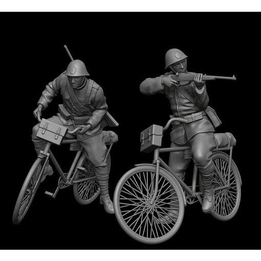F72080 1/72 オランダ軍 自転車に乗る歩兵2体 1940年 【ネコポス規格外 