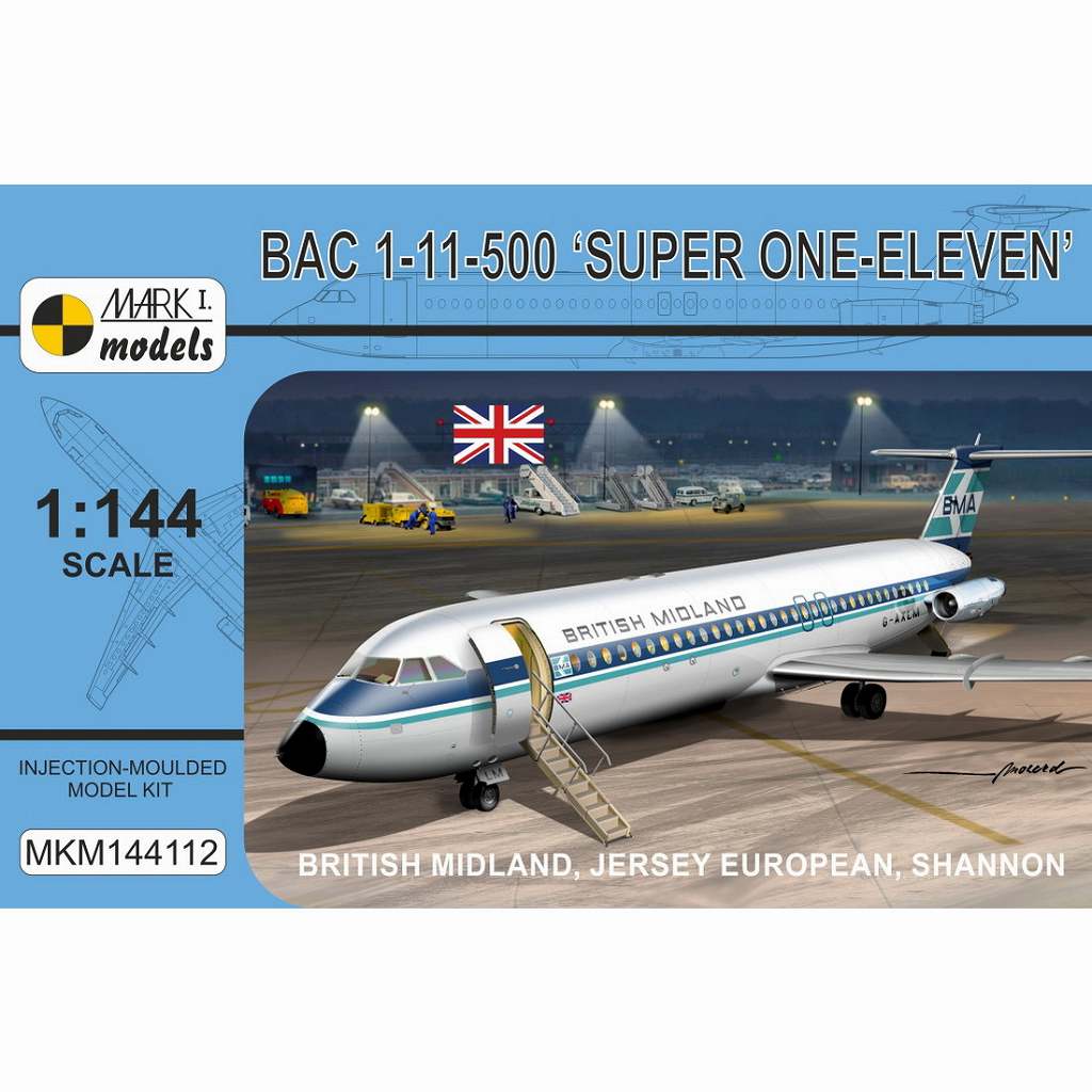 MKM144112 1/144 BAC 1-11-500  ブリティッシュ・ミッドランド航空/ジャージー・ヨーロピアン・エアウェイズ/シャノンエア |旅客機／民間機|飛行機