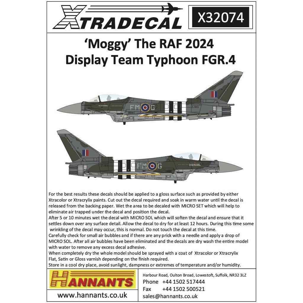 X32074 ユーロファイター タイフーン 2024 モギー|飛行機用デカール|飛行機