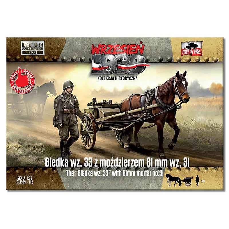 72112 ポーランド WZ.31 81mm迫撃砲 運搬 WZ.33型 2輪馬車 | FTF FIRST