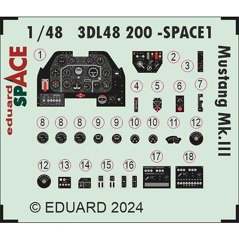 3DL48200 1/48 �ޥ����� Mk.III ���ڡ�������3D�ǥ����� w/���å��󥰥ѡ��ĥ��å� (���ǥ奢�����)