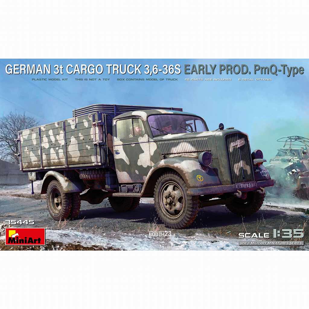35445 1/35 ドイツ 3tカーゴトラック 3,6-36S 初期型 PmQタイプ|第二次大戦のAFVモデル|AFV
