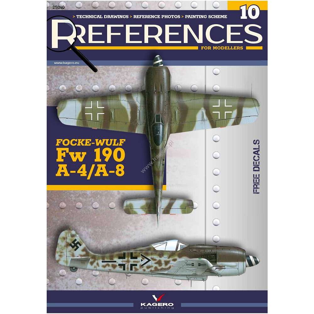 25010 リファレンス・フォー・モデラーズ10 フォッケウルフ Fw190A-4/A-8|洋書|書籍＆DVD