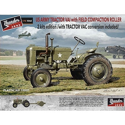 72001 米 ケース社軍用＆民間トラクター2セットVAI+整地圧縮ローラー付|第二次大戦のAFVモデル|AFV