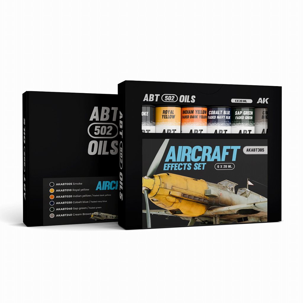 【再入荷】AKABT305 航空機向け油彩ウェザリングセット|塗料|ツール＆マテリアル
