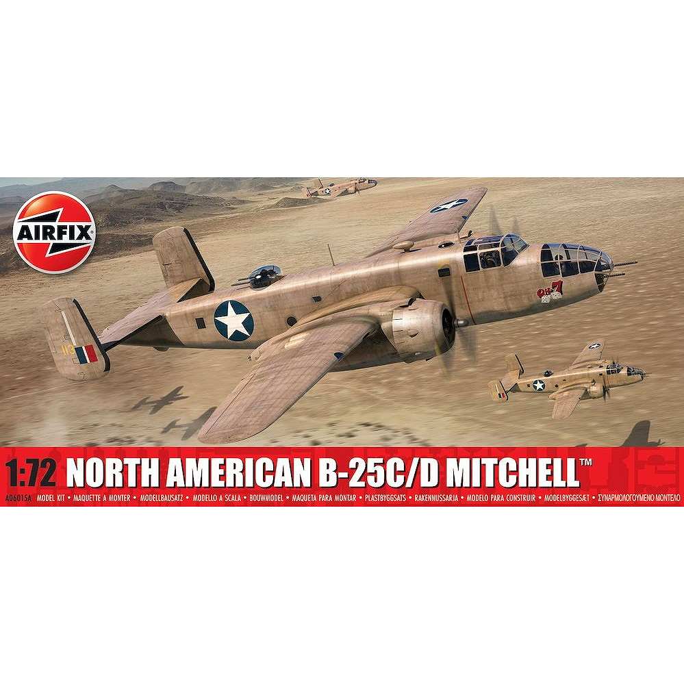【再入荷】A06015A 1/72 ノースアメリカン B-25C/D ミッチェル|第二次大戦の飛行機モデル|飛行機