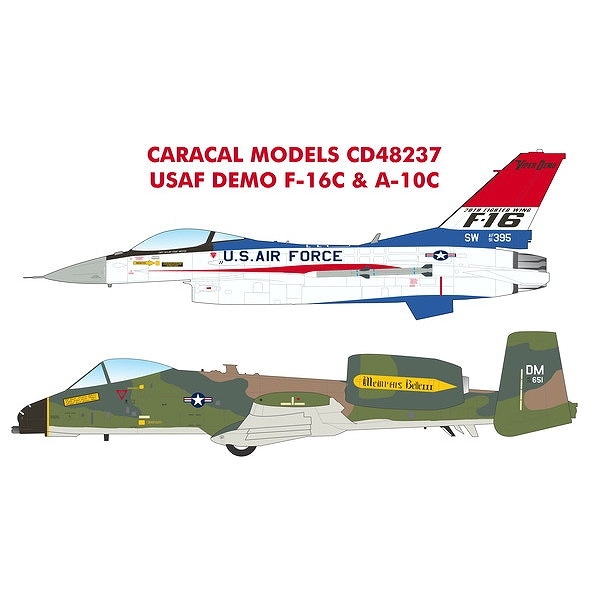 48237 アメリカ空軍 F-16C & A-10C デモジェッツ|飛行機用デカール|飛行機