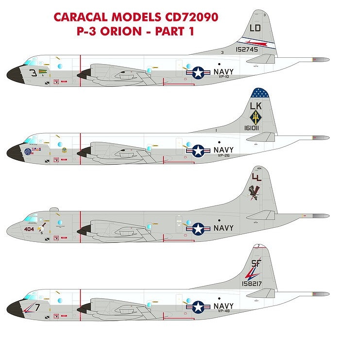 72090 アメリカ海軍 ロッキード P-3C オライオン Pt.1|飛行機用デカール|飛行機