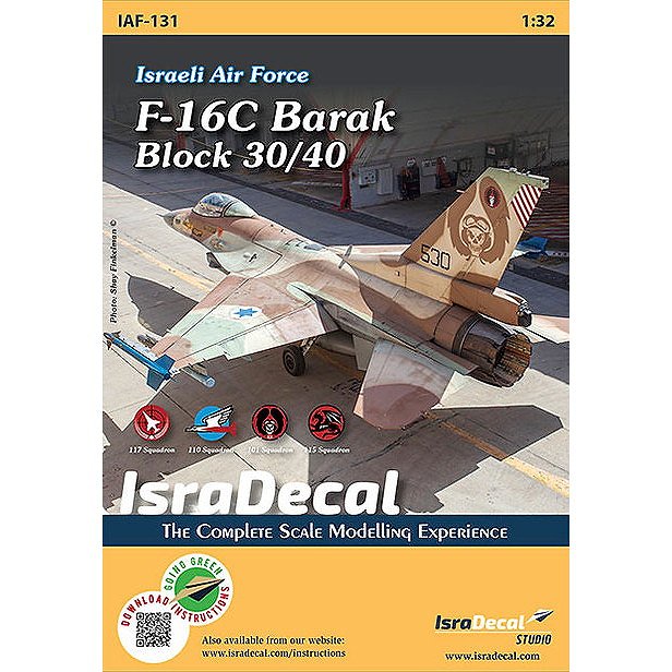 IAF-131 イスラエル空軍 F-16C バラク ブロック30/40|飛行機用デカール|飛行機