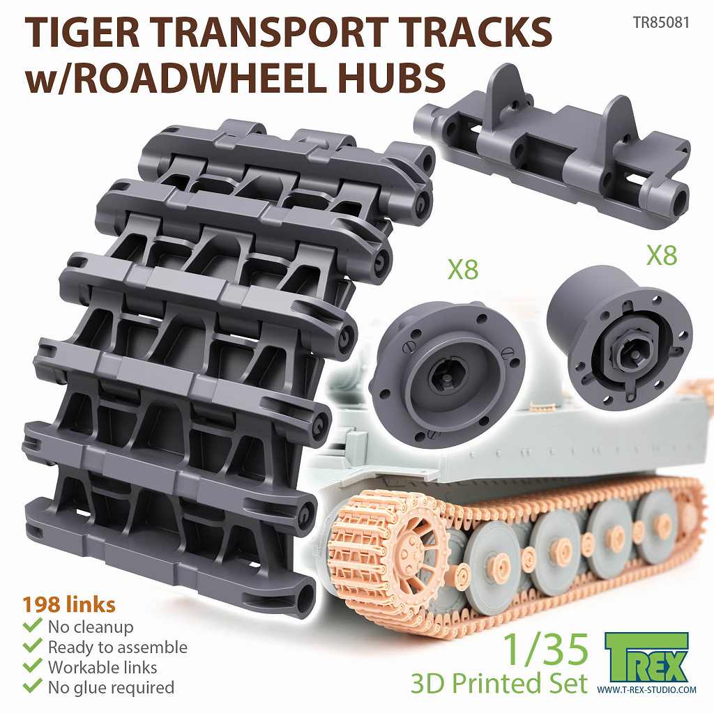 TR85081 1/35 WWII ドイツ タイガーI重戦車 鉄道輸送用履帯/転輪