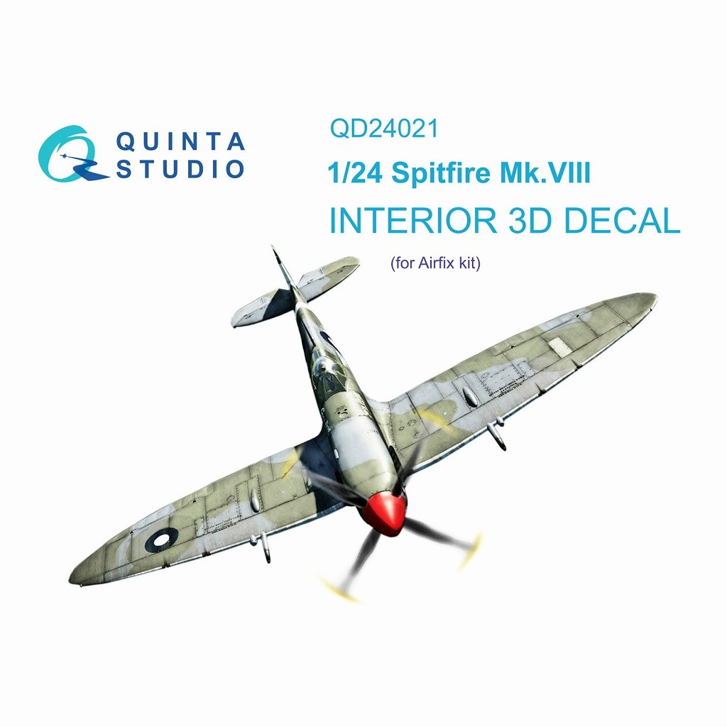 QD24021 1/24 スーパーマリン スピットファイア Mk.VIII 内装カラー3Dデカール (エアフィックス用)|飛行機用デカール|飛行機